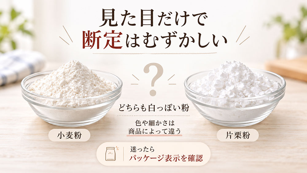 小麦粉と片栗粉は見た目だけで見分けられる?