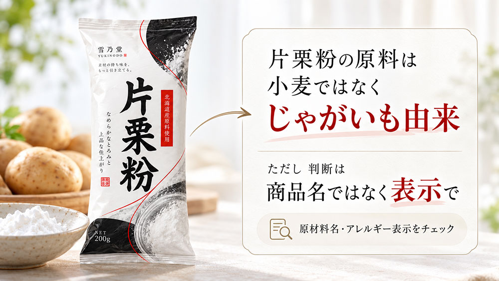 小麦アレルギーなら片栗粉を使える?