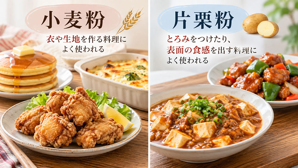 料理別に見ると、使い分けは意外とシンプル