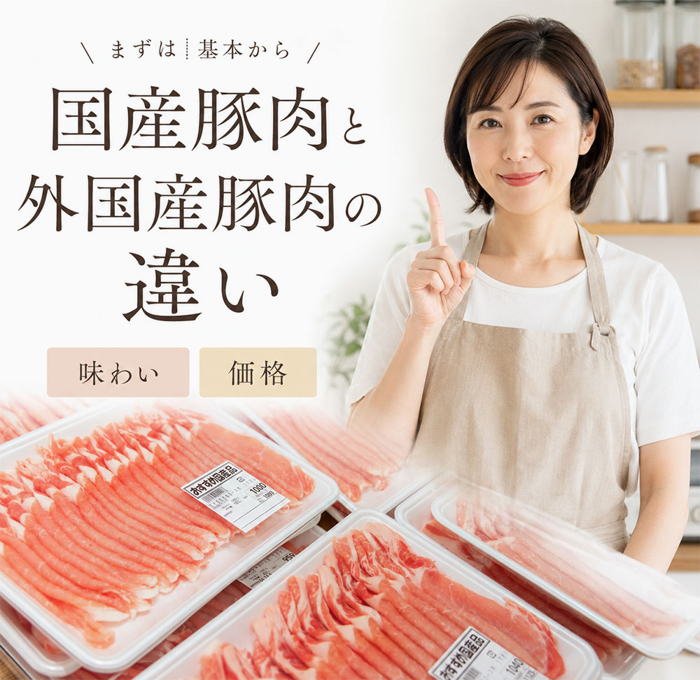 国産豚肉と外国産豚肉の違いを比較