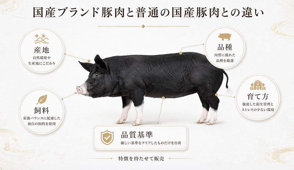 国産ブランド豚肉とは?普通の国産豚肉との違い