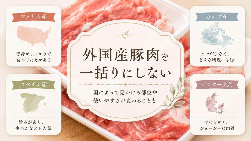 外国産豚肉を一括りにしないことが大切