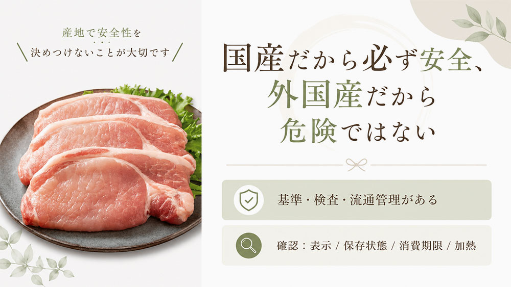 国産だから必ず安全、外国産だから危険ではない