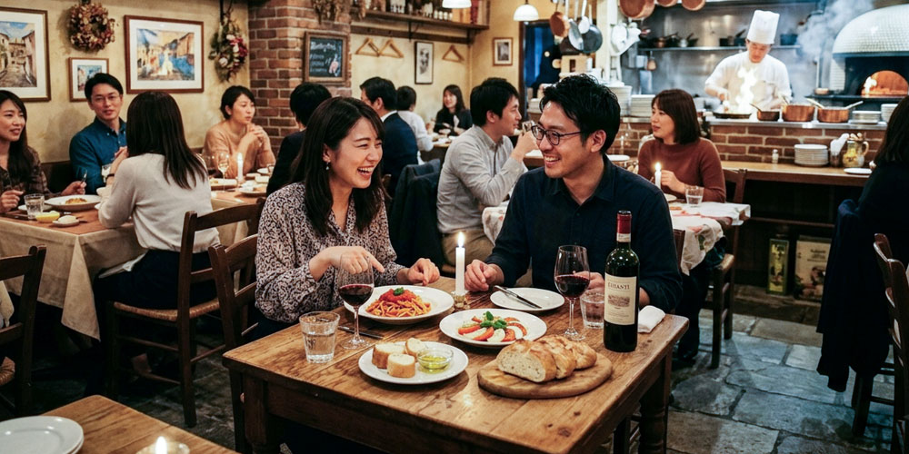 レストランでパスタと書かれている理由