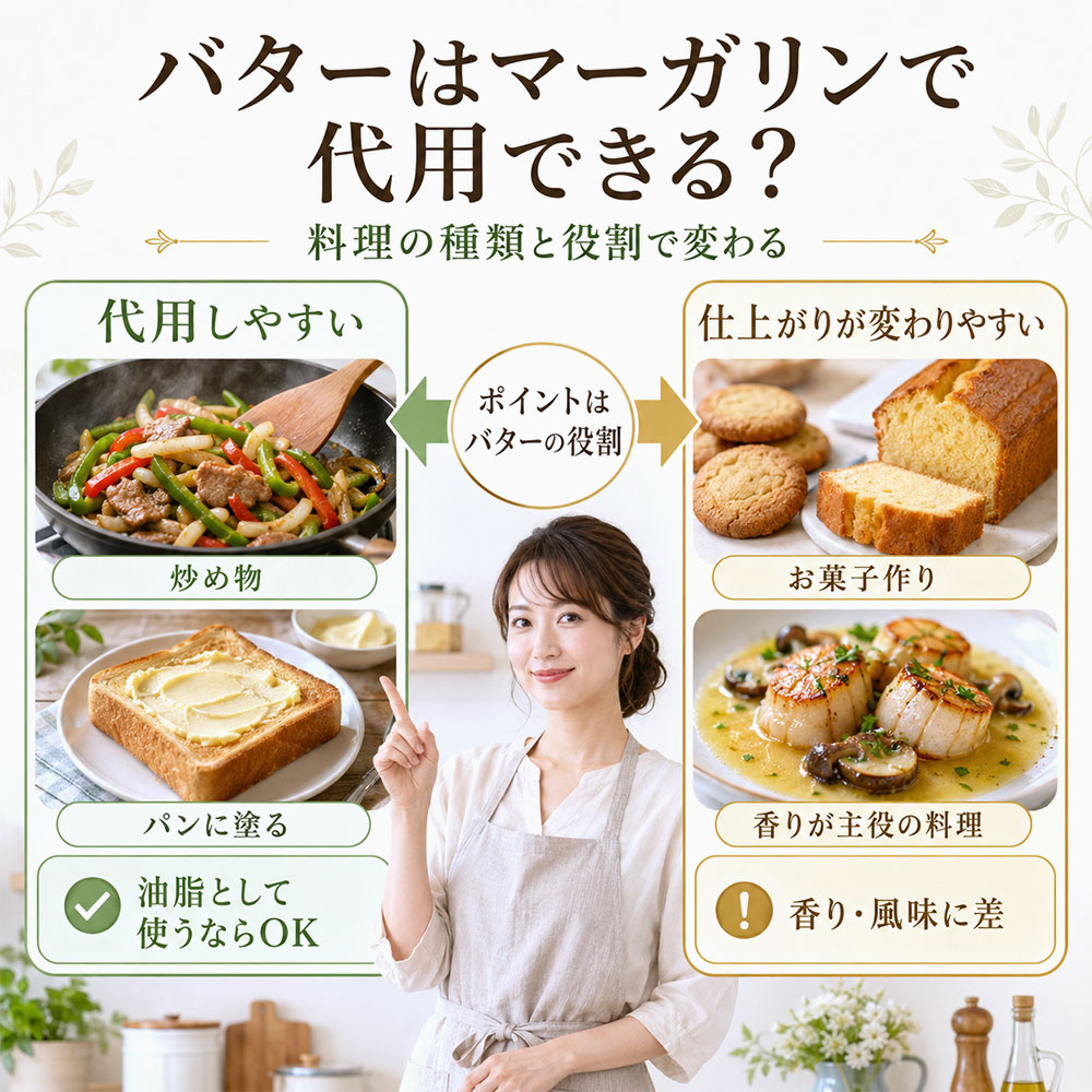 レシピでの代用の可否と注意点