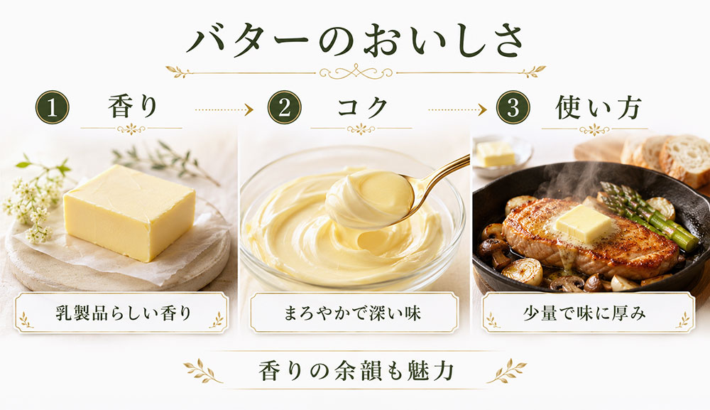 バターの豊かな風味とコク