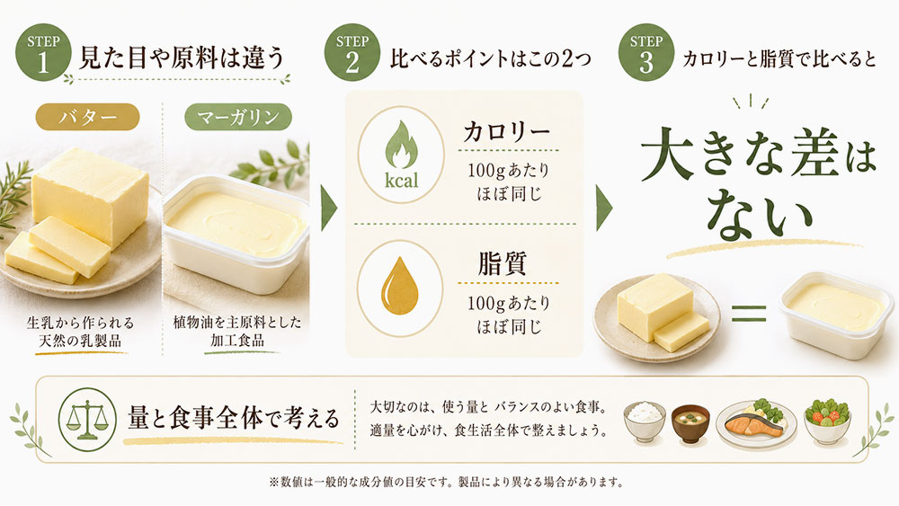 カロリーと脂質量は大きく変わらない