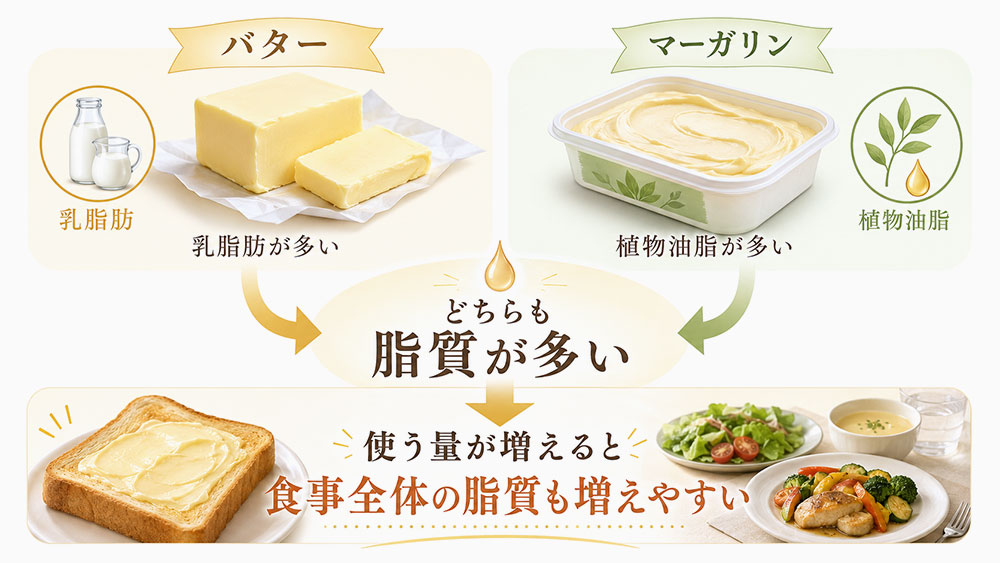 どちらも食べすぎれば脂質の摂りすぎにつながる