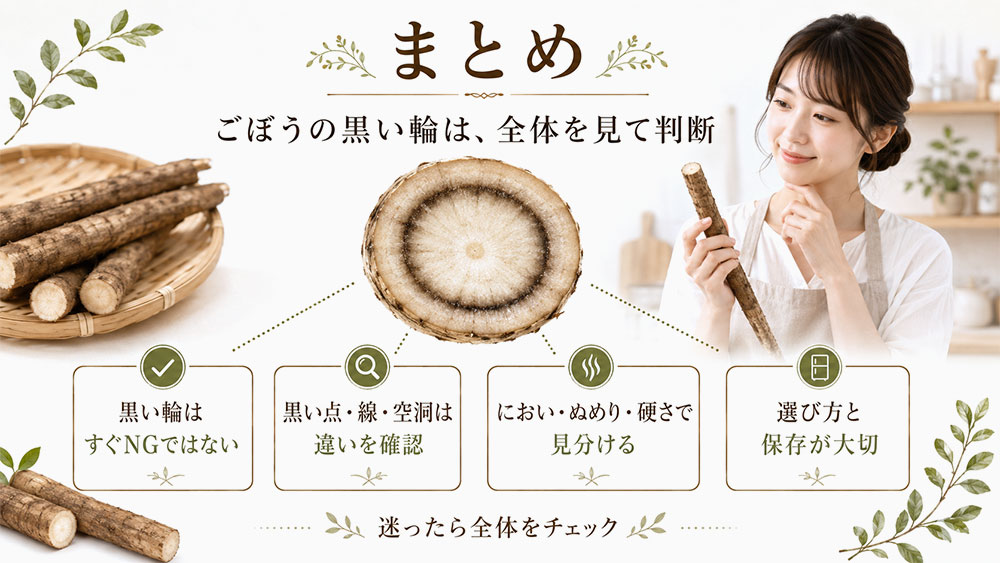 ごぼうの黒い輪の正体はなに?:まとめ