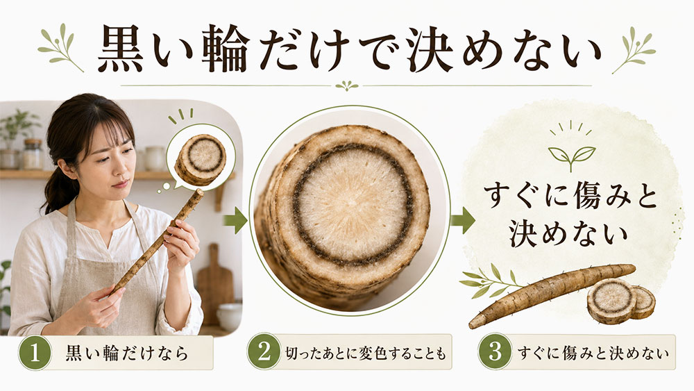 黒い輪だけが見える場合