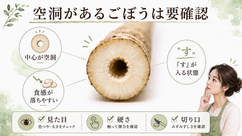 中心が空洞になっている場合