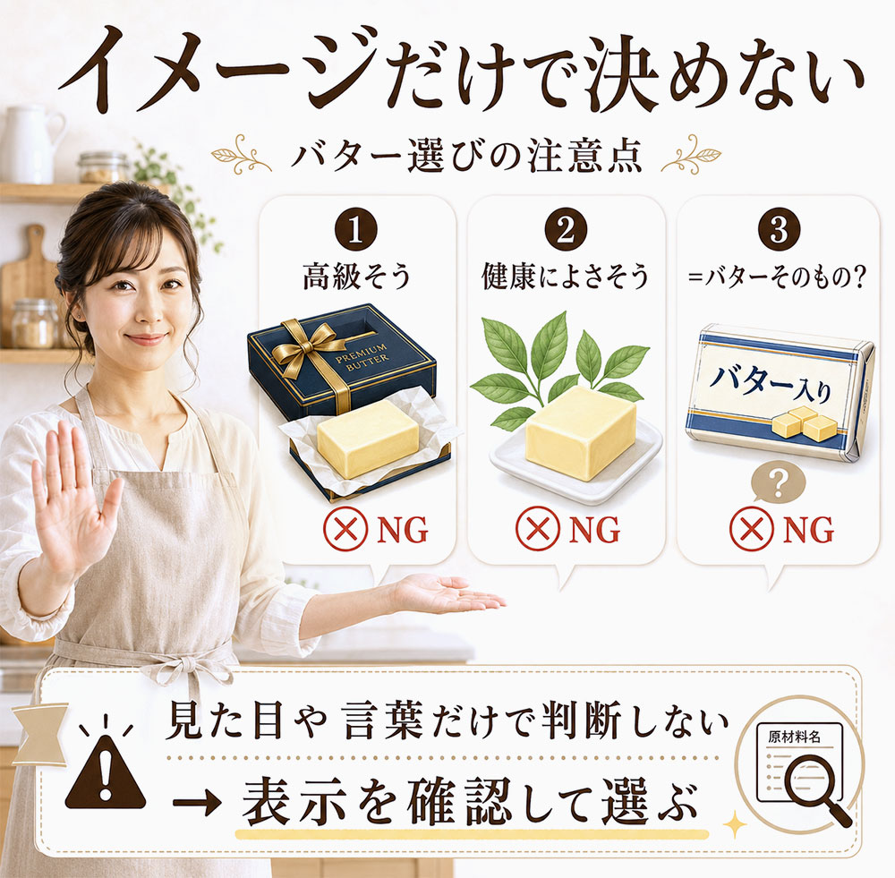 バター選びで間違いやすい勘違い