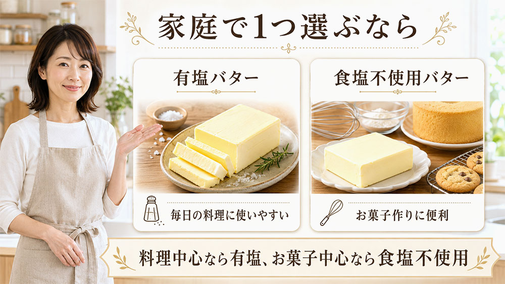 家庭で1つ選ぶならどのバターが使いやすい?