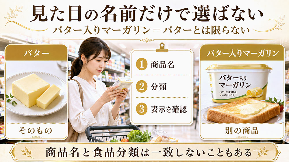 バターとバター入り商品の違い
