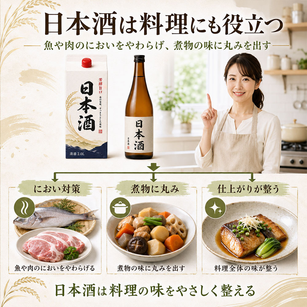 日本酒を料理に使うメリット