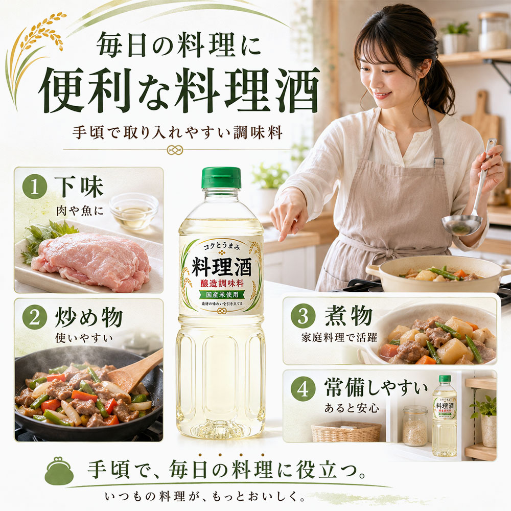 料理酒を使うメリットと注意点