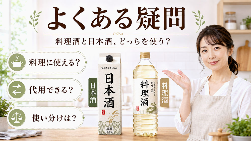 料理酒と日本酒の違いに関するよくある疑問