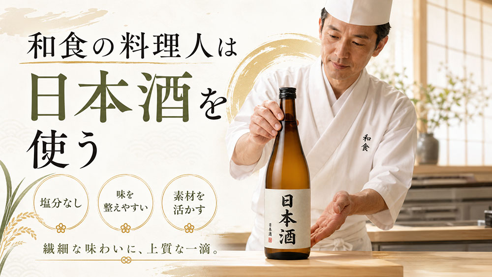 プロの和食の料理人は日本酒を使う