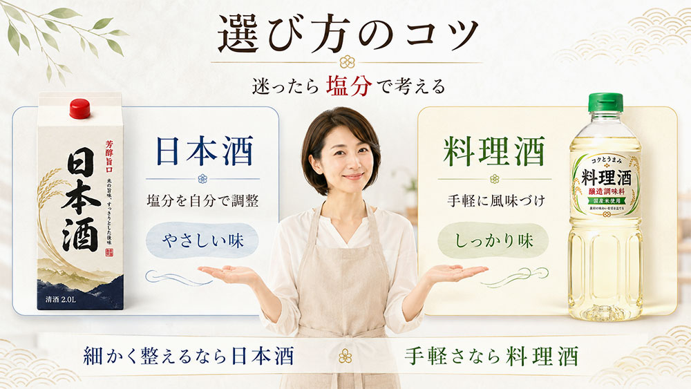 迷ったときは塩分を足したいかで判断する