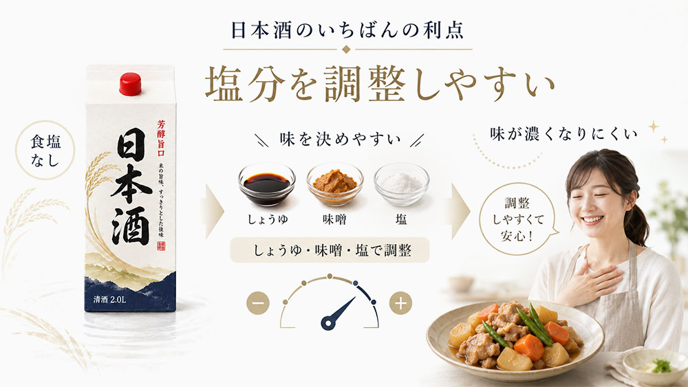 塩分を自由に調整しやすい