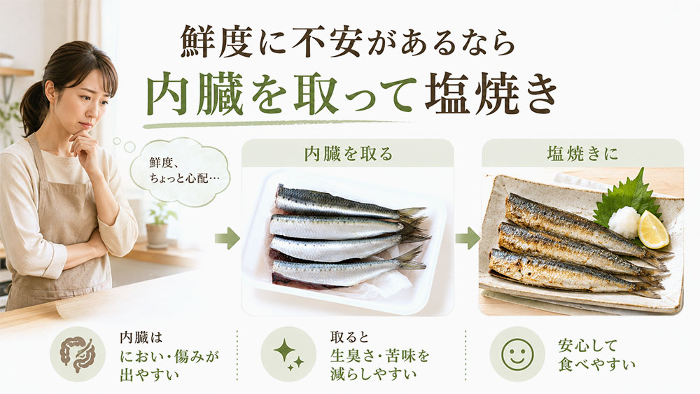 鮮度が不安なら内臓は取ったほうが安心