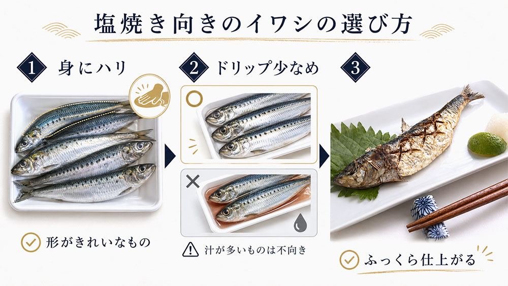 身にハリがありドリップが少ないものを選ぶ