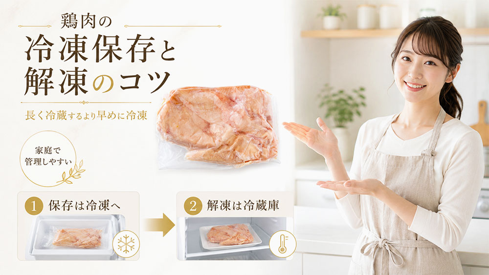 鶏肉の冷凍保存と解凍のコツ