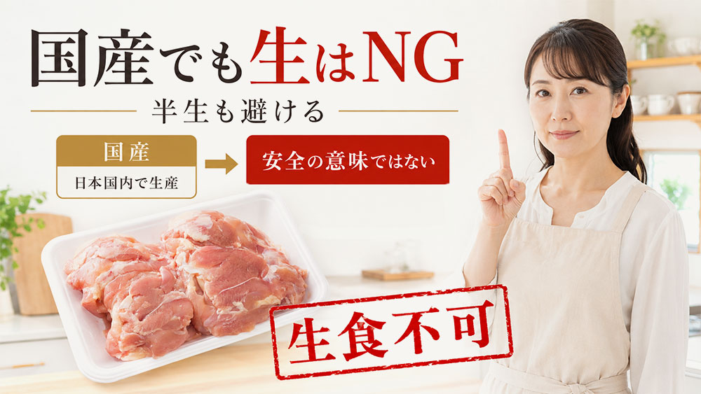 国産だから生や半生で安全というわけではない