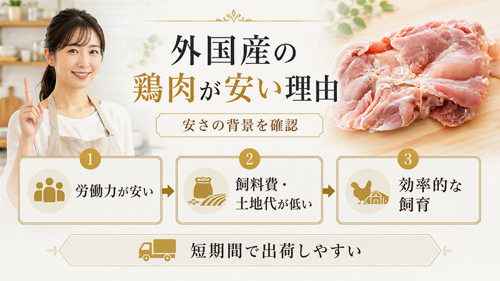外国産の鶏肉が安いのはなぜ？