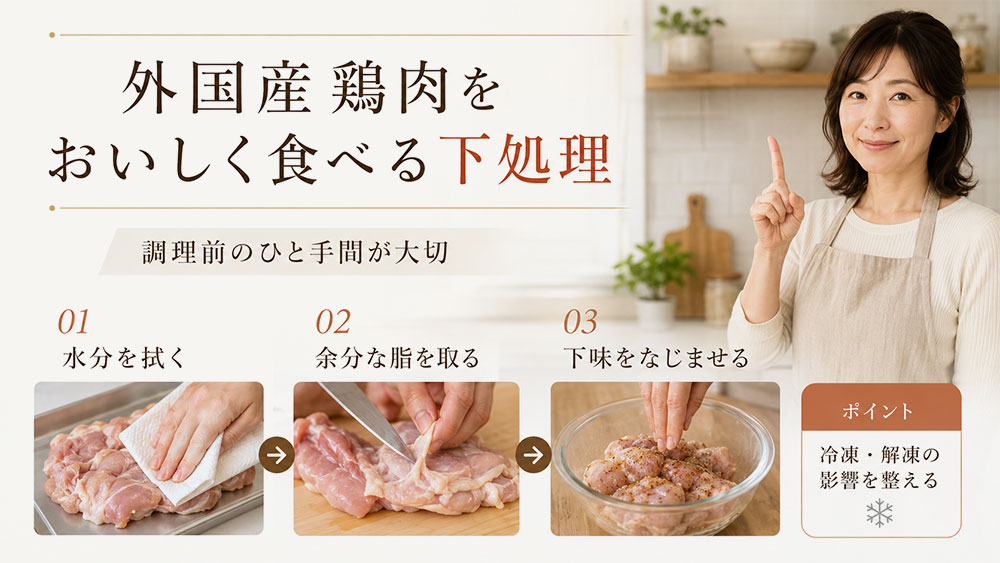 外国産鶏肉をおいしく食べる下処理のコツ