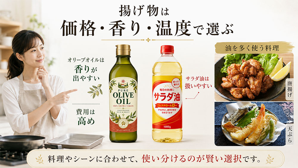 揚げ物は価格・香り・温度で選ぶ