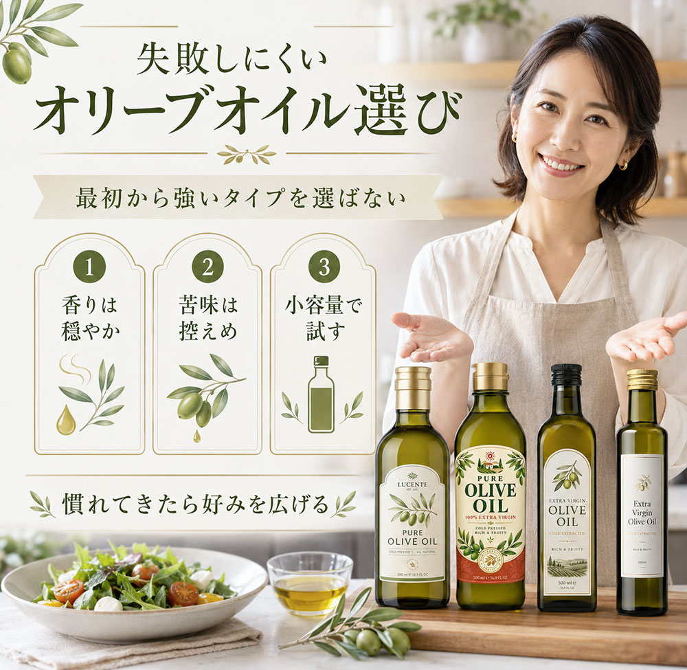 オリーブオイルがまずいと感じないための選び方
