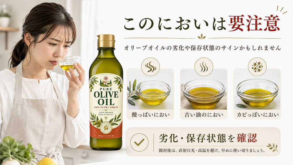 酸化臭・油臭・カビ臭は注意したいサイン