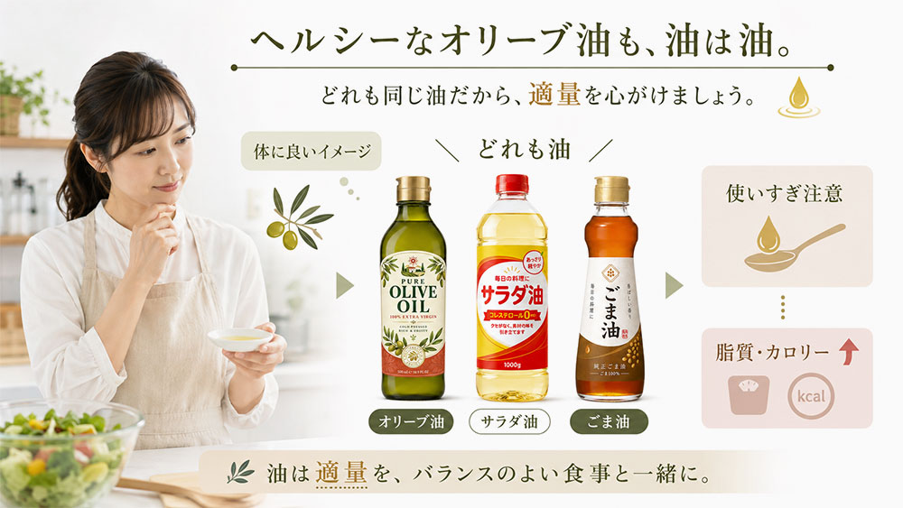 体に良いとされるオリーブオイルも使いすぎには注意