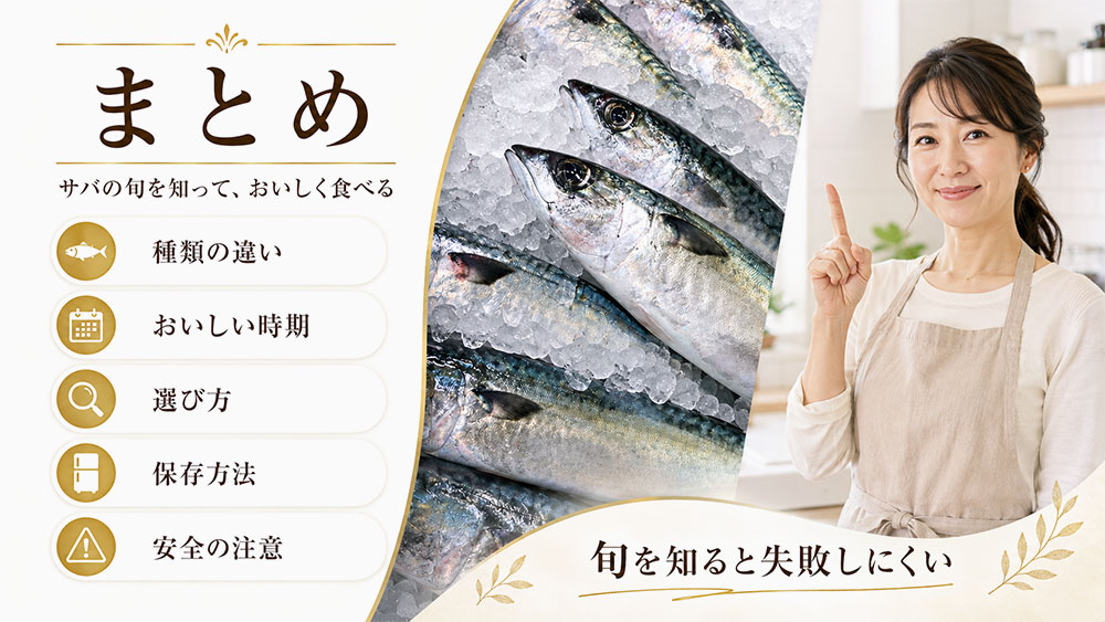 サバの旬はいつ?脂がのる美味しい時期:まとめ
