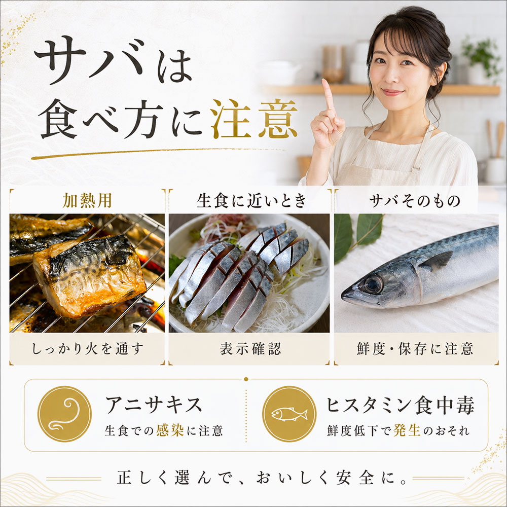 旬のサバを安全に食べるための注意点