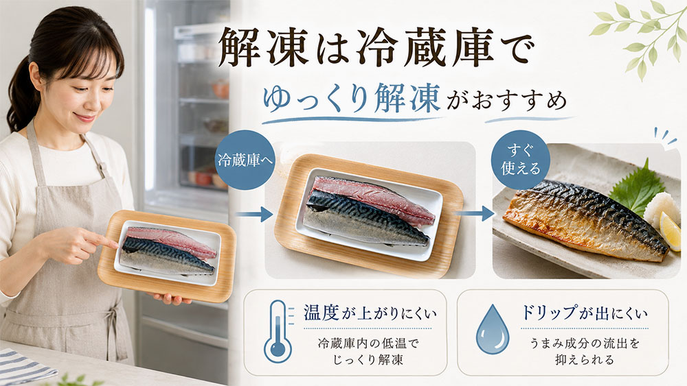 解凍は冷蔵庫でゆっくり行う
