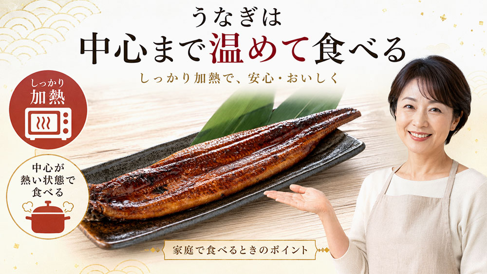 うなぎはしっかり加熱されたものを選ぶ