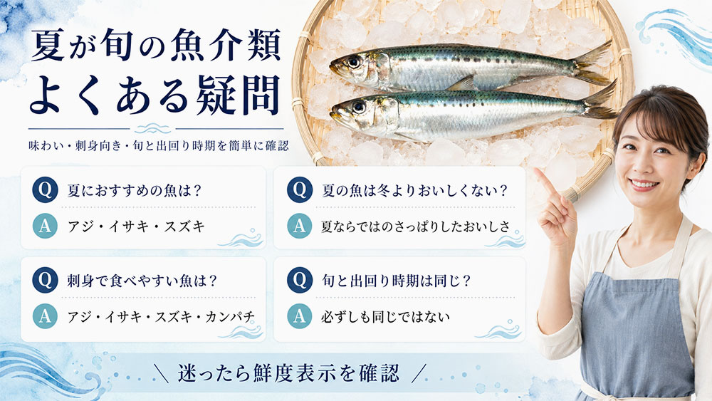 夏が旬の魚介類に関するよくある疑問