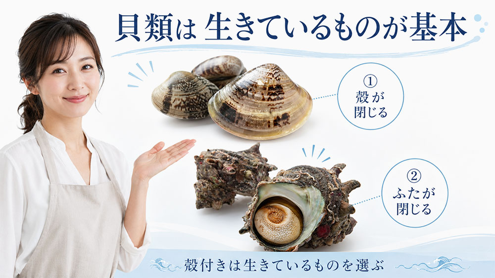 貝類は生きているものが基本
