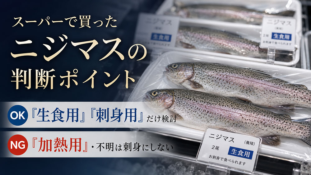スーパーで買ったニジマスの判断ポイント