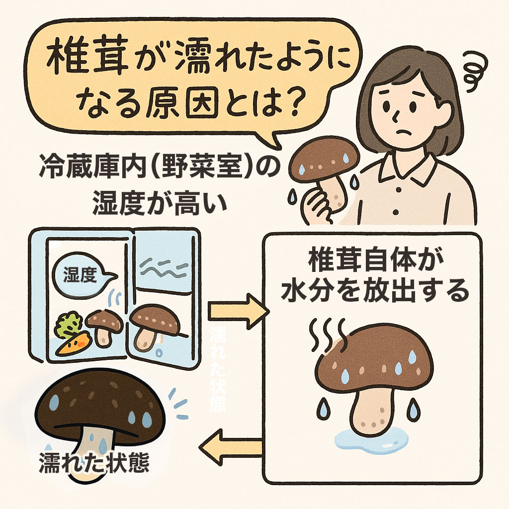 椎茸が濡れたようになる原因とは？