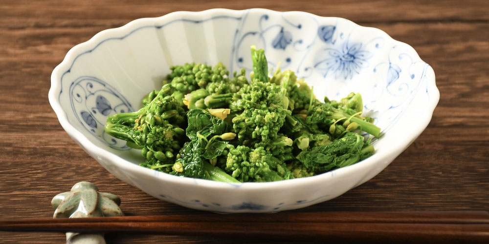 菜花料理の定番「菜花のからし和え」