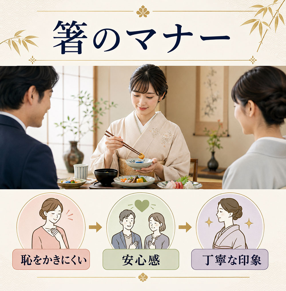 箸のマナー(作法)がいいことで得られるメリット