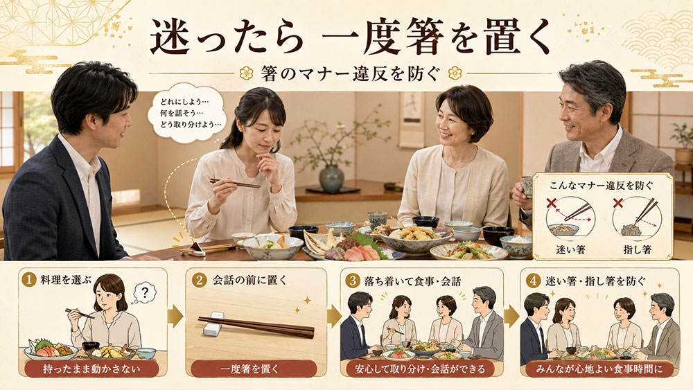 迷ったら一度箸を置く