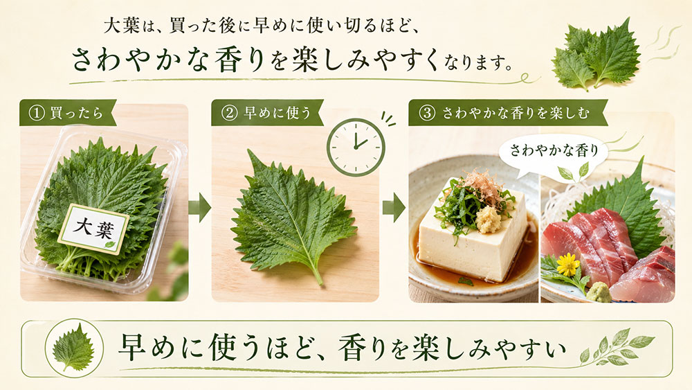 買った後は早めに使い切ると香りを楽しみやすい