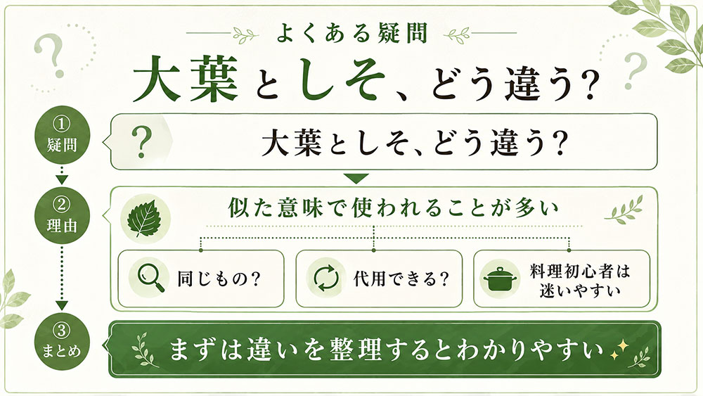 大葉としその違いに関するよくある疑問
