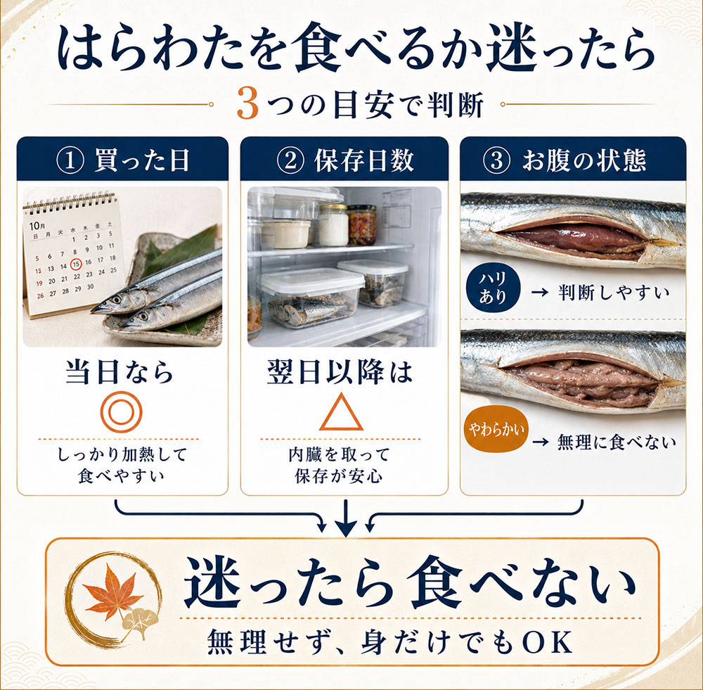 秋刀魚のはらわたを食べるか迷ったときの判断基準