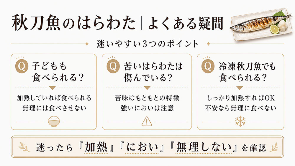 秋刀魚のはらわたに関するよくある疑問