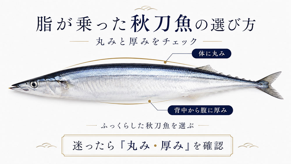 脂が乗った秋刀魚の見分け方
